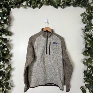 Patagonia Athletic The Better Sweater 1/4 Zip Pullover Jacket Grey Men’s Size S